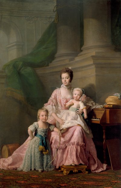 Queen Charlotte with Her Two Eldest Sons by Allan Ramsay
